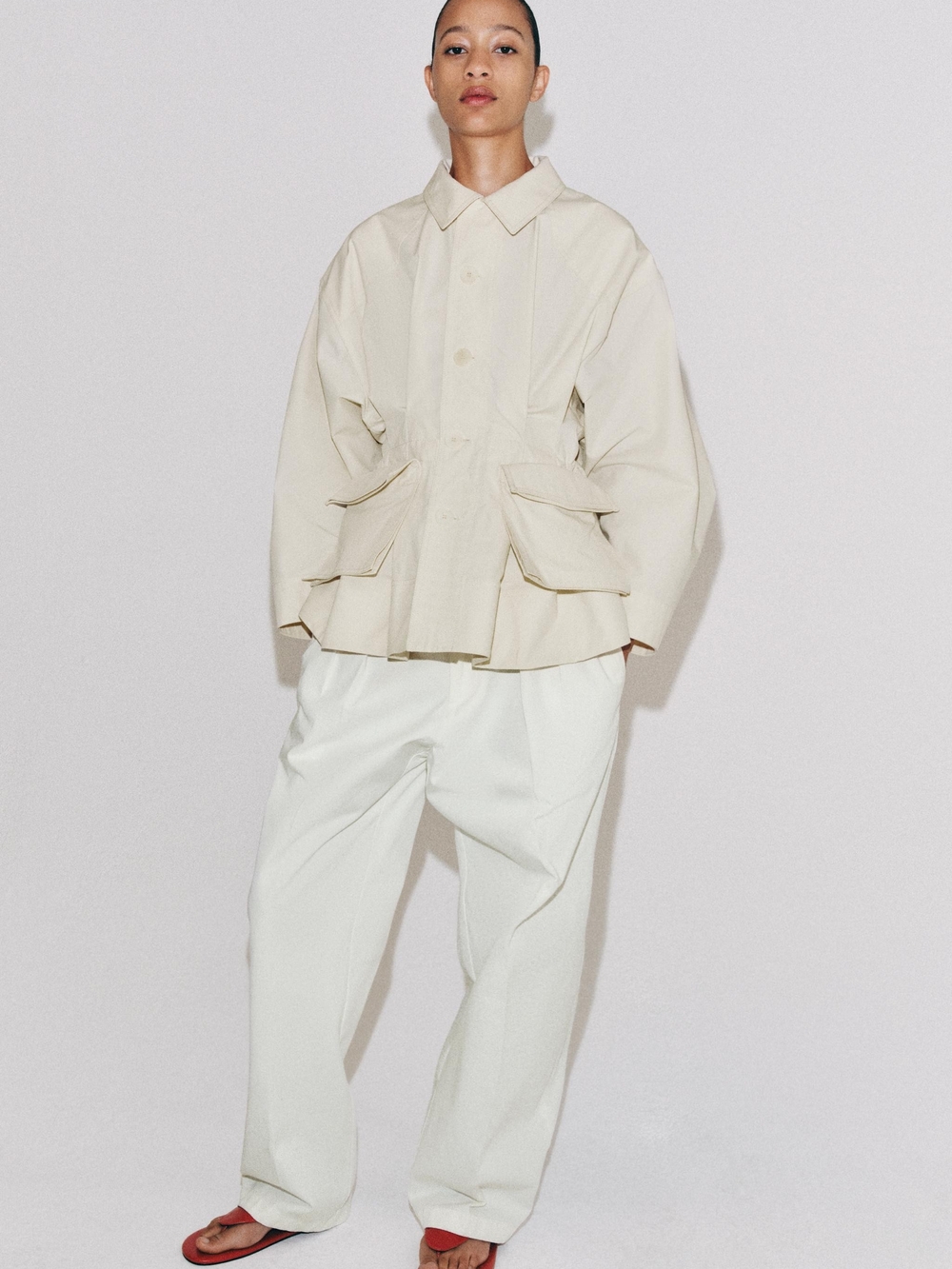 ZARA NEW WOMAN ZW COLLECTION POCKET JACKET LIGHT TAN NwT